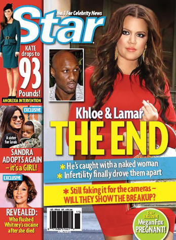 Khloe Kardashian, Lamar Odom, Star Magazine Khloe Kardashian, Lamar Odom, Star Magazine